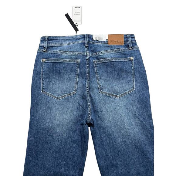 Judy Blue Women’s Reg / Curvy Tummy‎ Control High Waisted Blue Flared Jeans - 31 - Picture 4 of 8